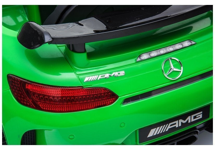 Mercedes GTR elektrinis vaikiškas automobilis – žalias