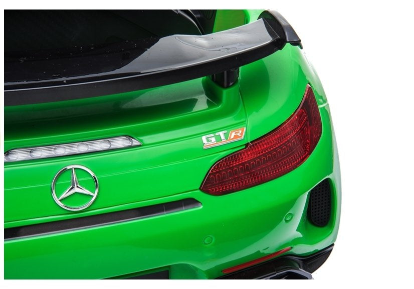Mercedes GTR elektrinis vaikiškas automobilis – žalias