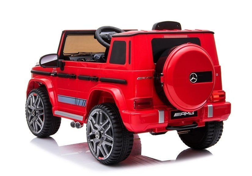 Mercedes G63 AMG elektrinis vaikiškas automobilis – raudonas