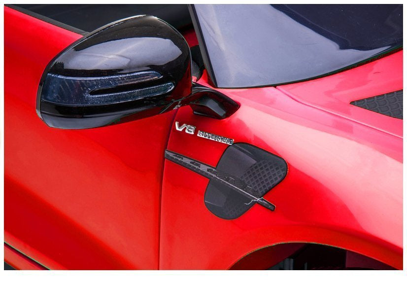 Mercedes GTR elektrinis vaikiškas automobilis – raudonas