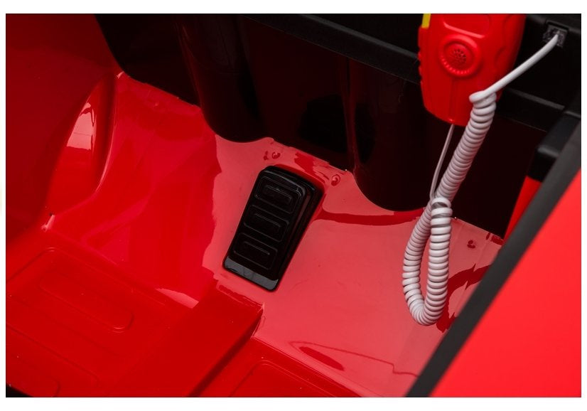 Gaisrinės automobilis raudonas – elektrinis vaikiškas automobilis