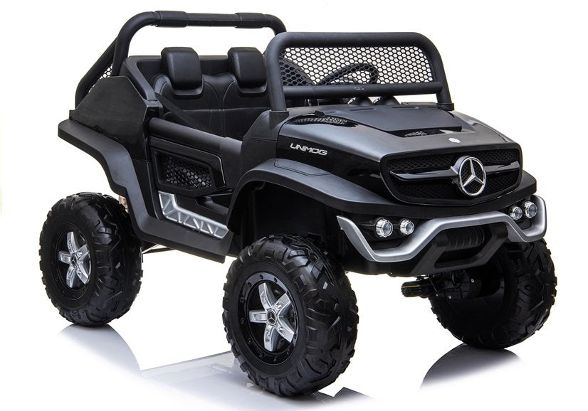 Elektrinis vaikiškas automobilis Mercedes Unimog juodas