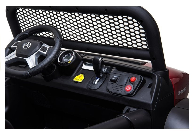 Elektrinis vaikiškas automobilis Mercedes Unimog juodas