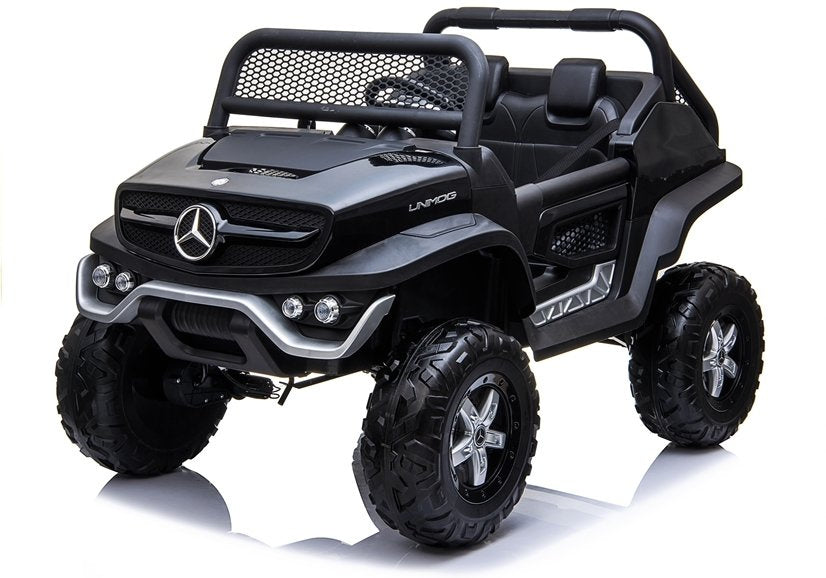 Elektrinis vaikiškas automobilis Mercedes Unimog juodas