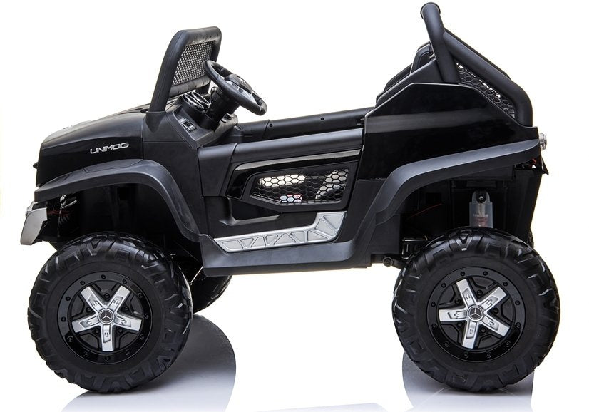 Elektrinis vaikiškas automobilis Mercedes Unimog juodas