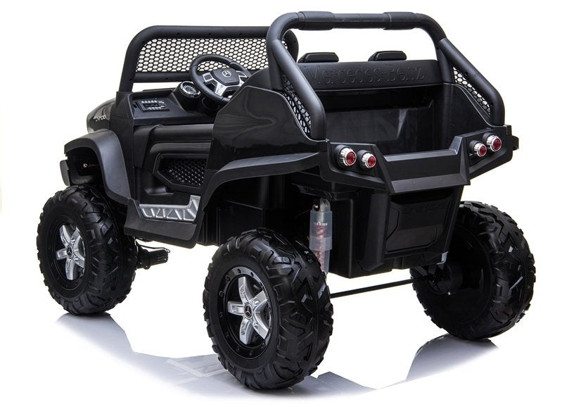 Elektrinis vaikiškas automobilis Mercedes Unimog juodas