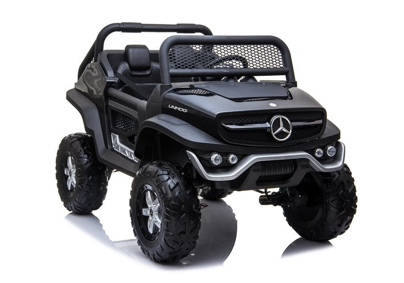 Elektrinis vaikiškas automobilis Mercedes Unimog juodas