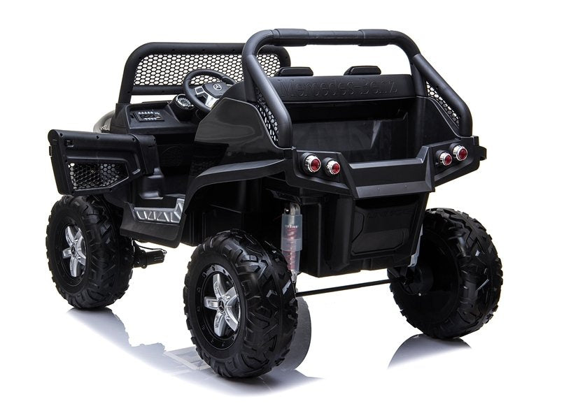 Elektrinis vaikiškas automobilis Mercedes Unimog juodas