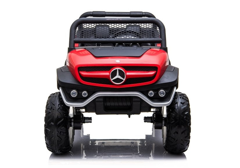 Elektrinis vaikiškas automobilis Mercedes Unimog raudonas