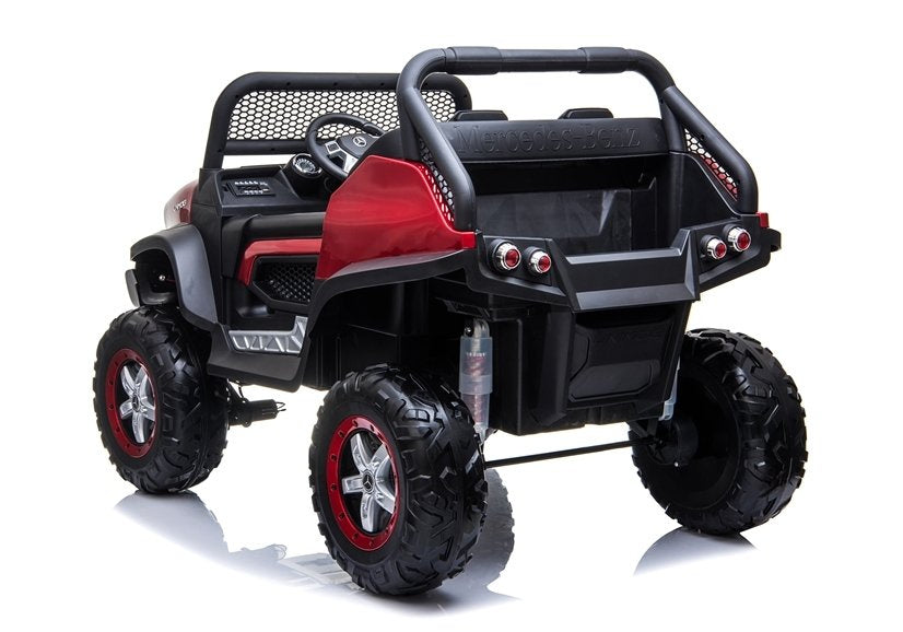 Elektrinis vaikiškas automobilis Mercedes Unimog raudonas
