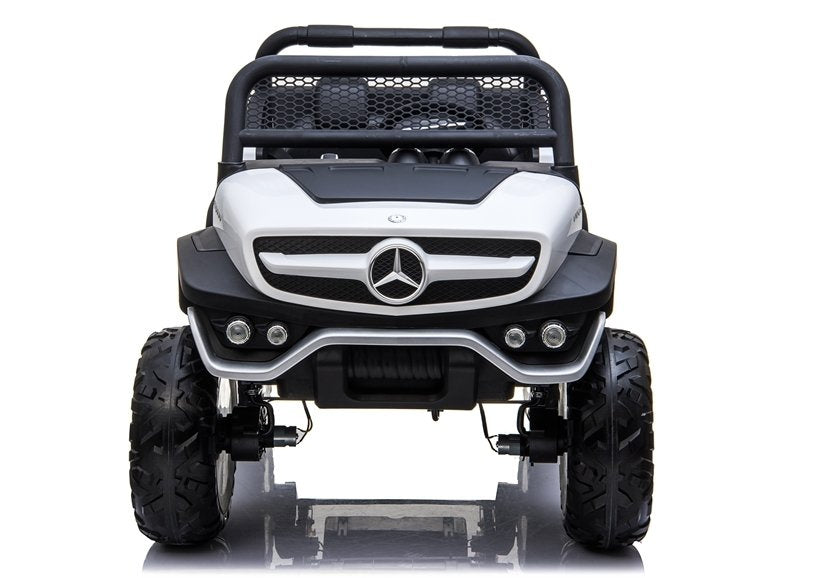 Elektrinis vaikiškas automobilis Mercedes Unimog baltas