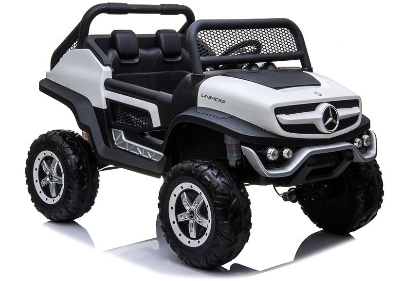 Elektrinis vaikiškas automobilis Mercedes Unimog baltas