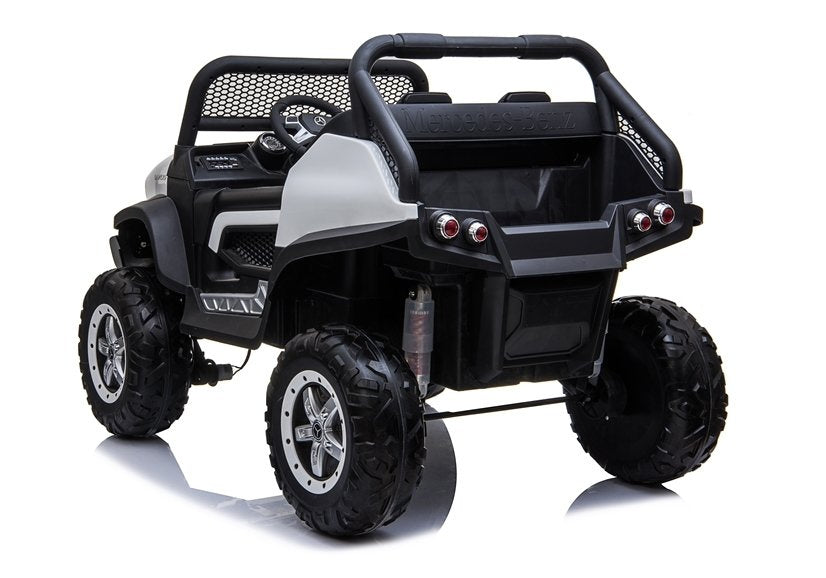 Elektrinis vaikiškas automobilis Mercedes Unimog baltas