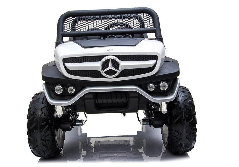 Elektrinis vaikiškas automobilis Mercedes Unimog baltas