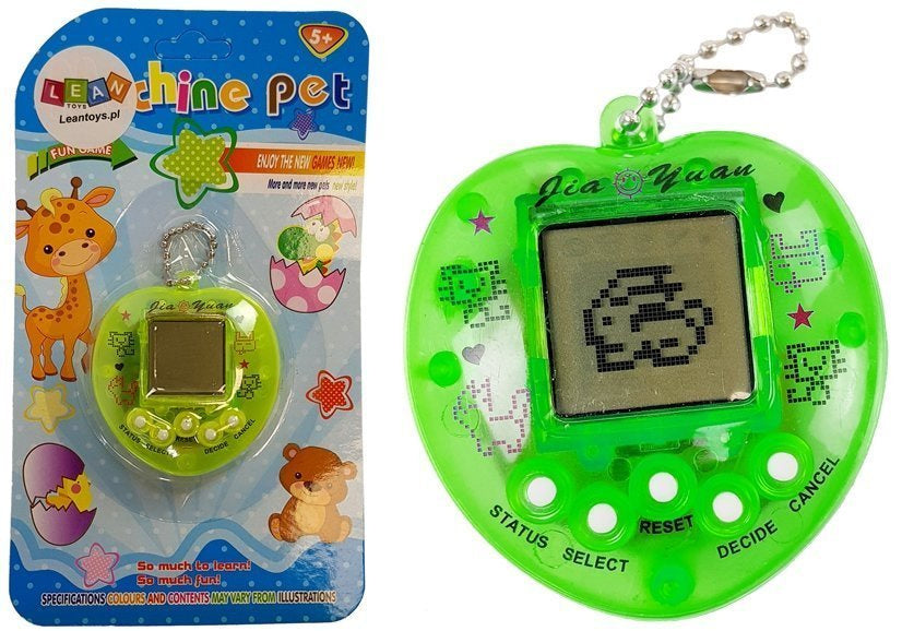 Elektroninis augintinis „Tamagotchi“ su trumpa grandinėle (žalais)