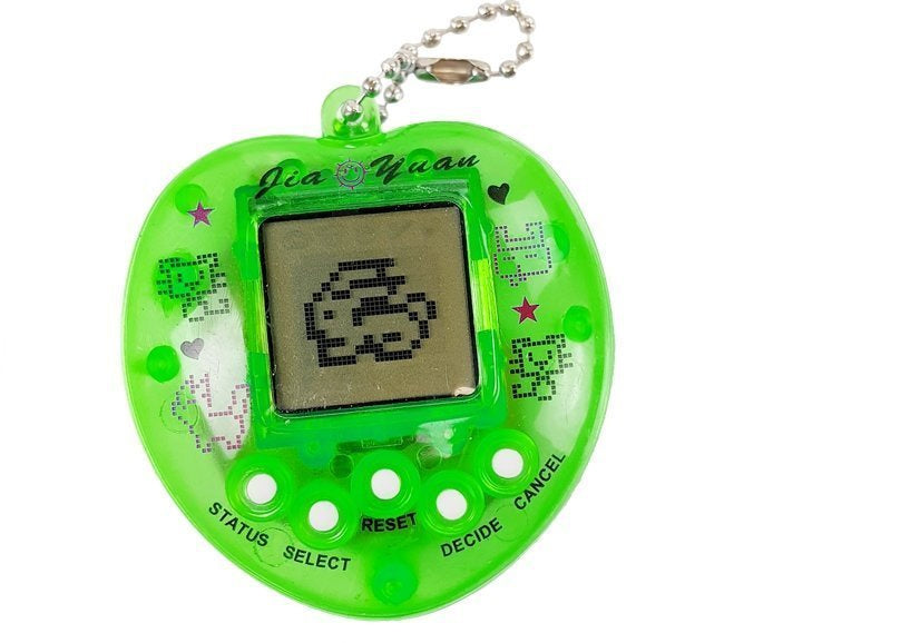 Elektroninis augintinis „Tamagotchi“ su trumpa grandinėle (žalais)