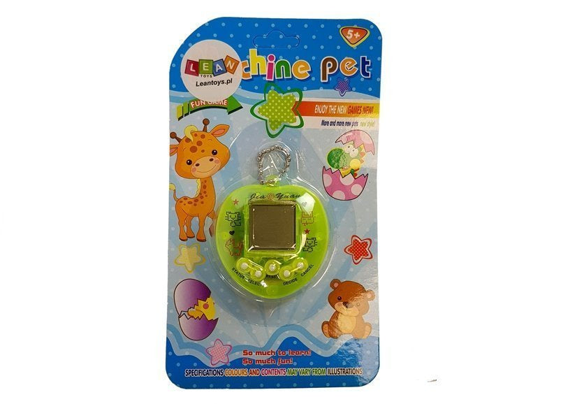 Elektroninis augintinis „Tamagotchi“ su trumpa grandinėle (žalais)
