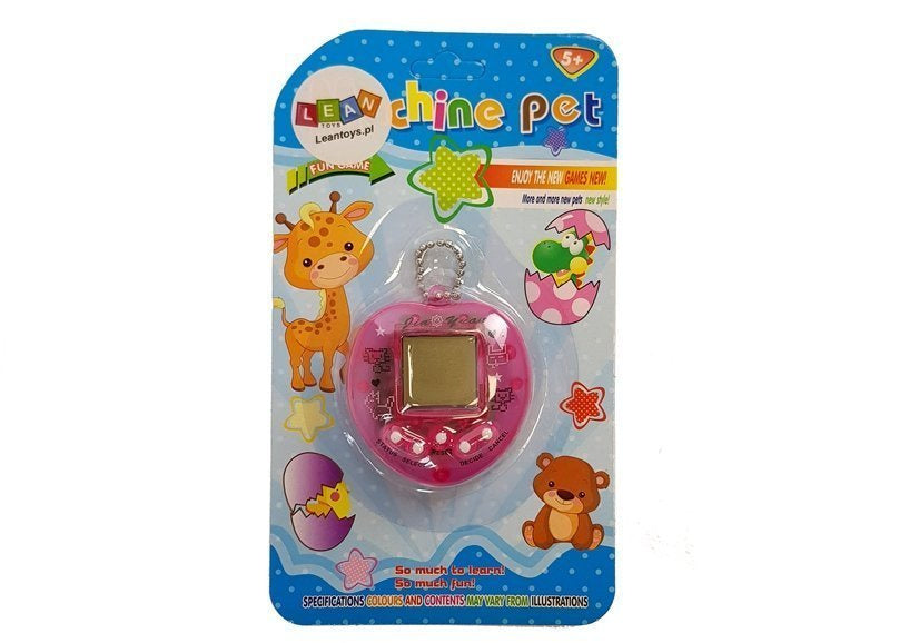 Elektroninis augintinis „Tamagotchi“ su trumpa grandinėle (rožinis)