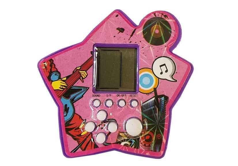 Elektroninis Tetris žaidimas – nešiojamas žvaigždės formos (violetinis)