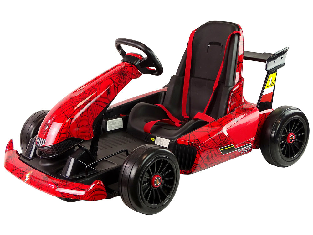 XMX619 raudonas elektrinis go-kartas su baterija „Spider“