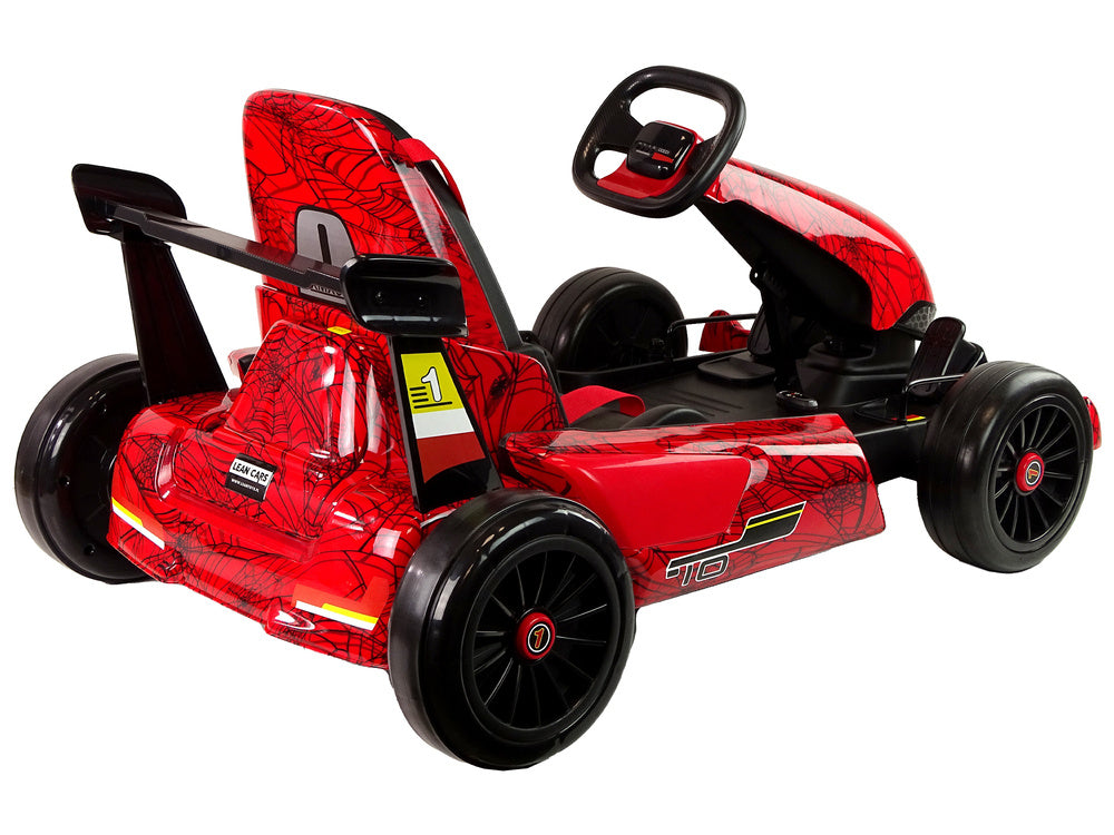 XMX619 raudonas elektrinis go-kartas su baterija „Spider“