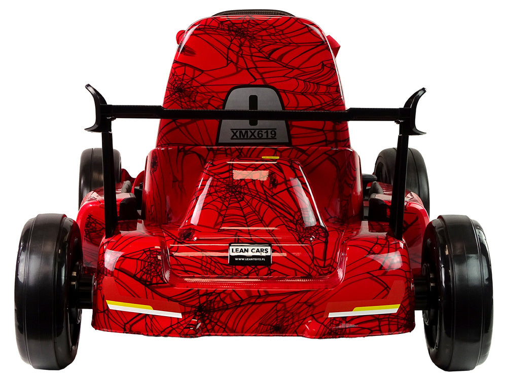 XMX619 raudonas elektrinis go-kartas su baterija „Spider“