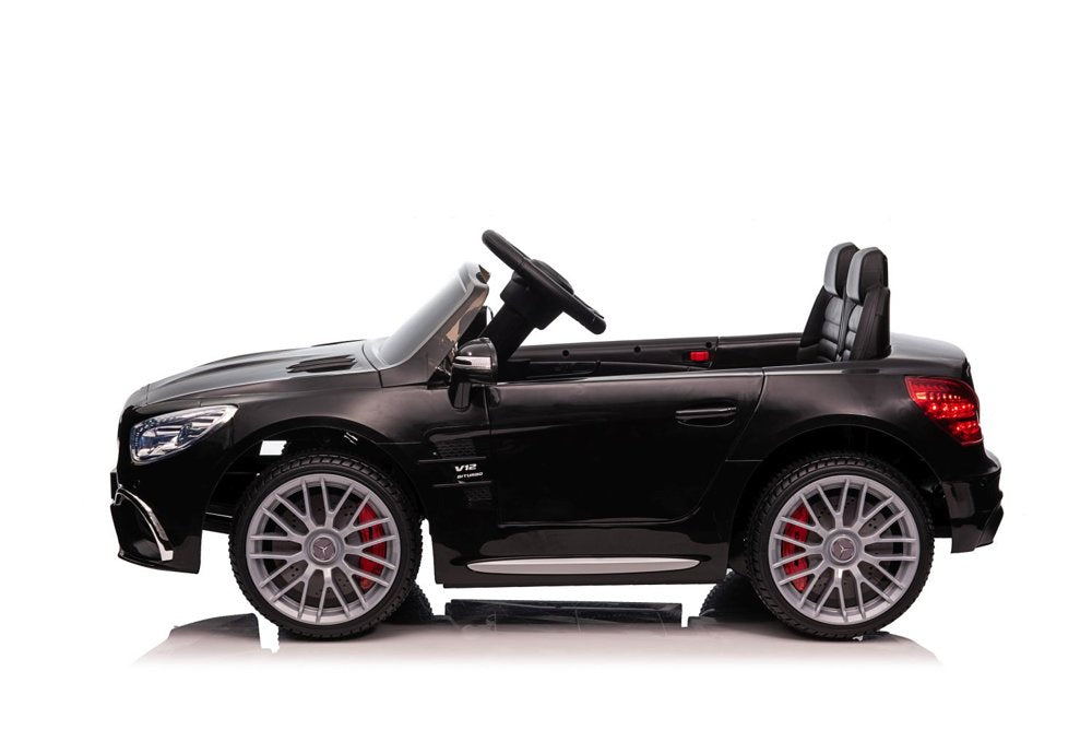 Elektrinis vaikiškas automobilis Mercedes SL65 S juodas dažytas LCD