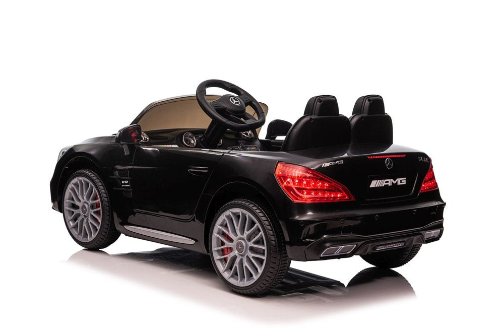 Elektrinis vaikiškas automobilis Mercedes SL65 S juodas dažytas LCD