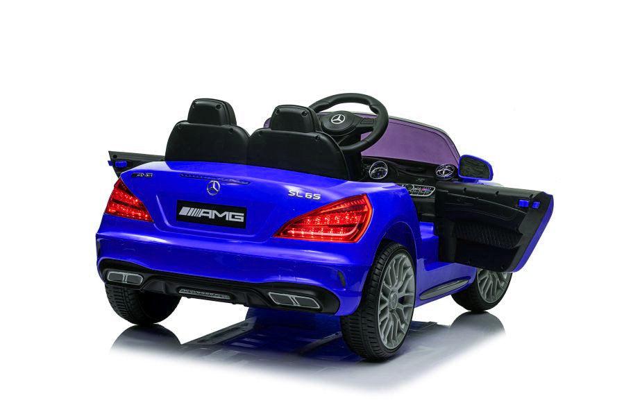 Elektrinis vaikiškas automobilis Mercedes SL65 S mėlynas lakuotas LCD