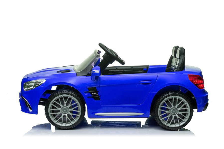 Elektrinis vaikiškas automobilis Mercedes SL65 S mėlynas lakuotas LCD
