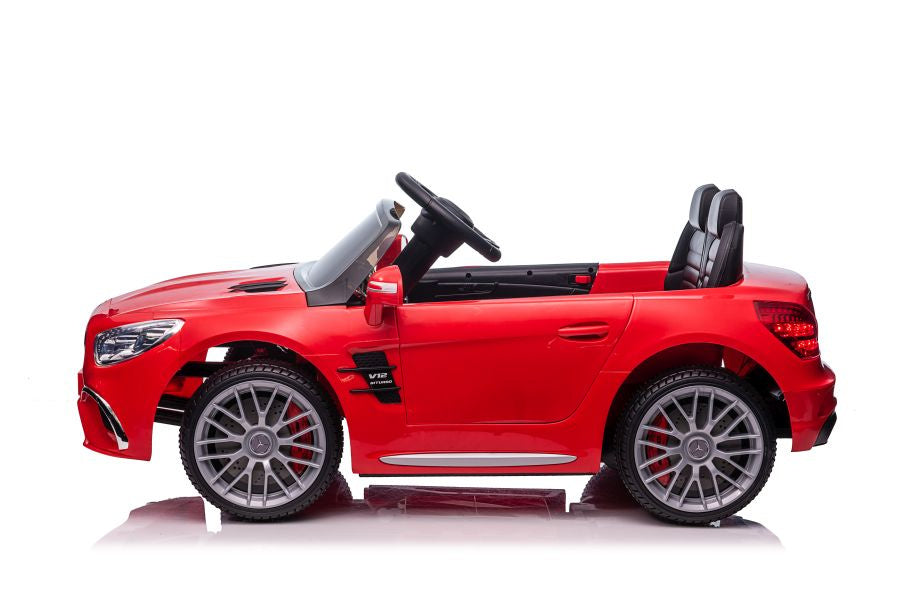 Elektrinis vaikiškas automobilis Mercedes SL65 S raudonas lakuotas LCD
