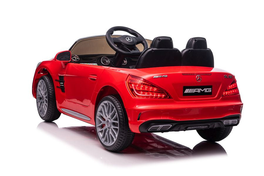 Elektrinis vaikiškas automobilis Mercedes SL65 S raudonas lakuotas LCD