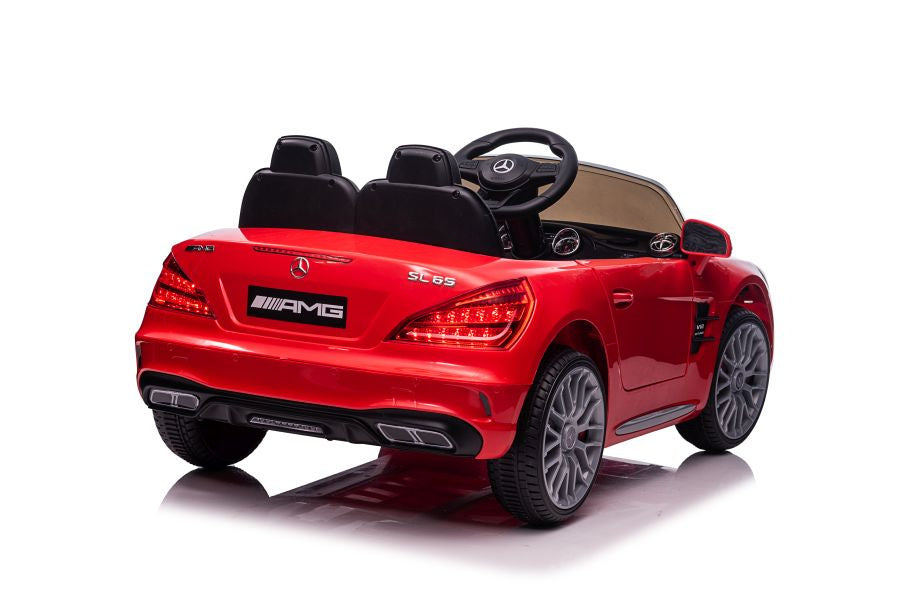 Elektrinis vaikiškas automobilis Mercedes SL65 S raudonas lakuotas LCD