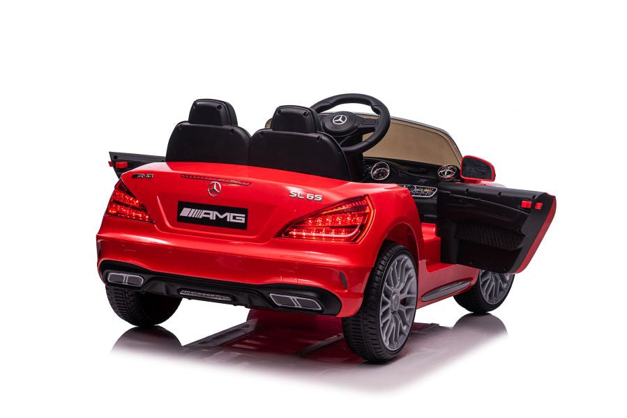 Elektrinis vaikiškas automobilis Mercedes SL65 S raudonas lakuotas LCD