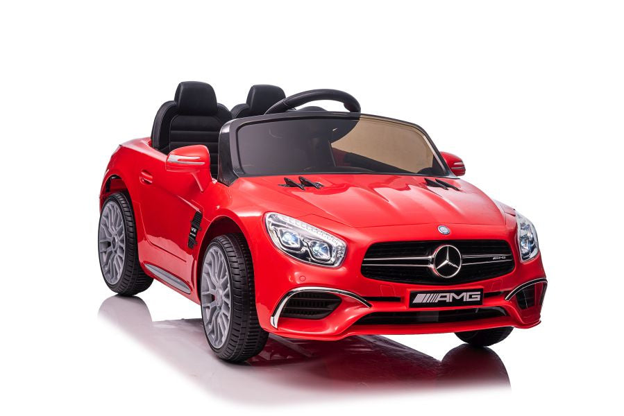 Elektrinis vaikiškas automobilis Mercedes SL65 S raudonas lakuotas LCD