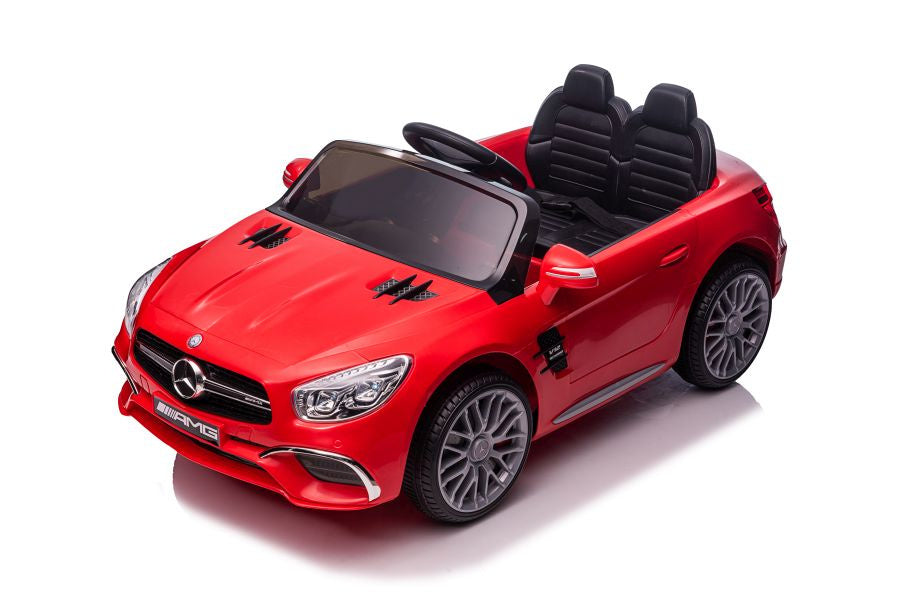 Elektrinis vaikiškas automobilis Mercedes SL65 S raudonas lakuotas LCD