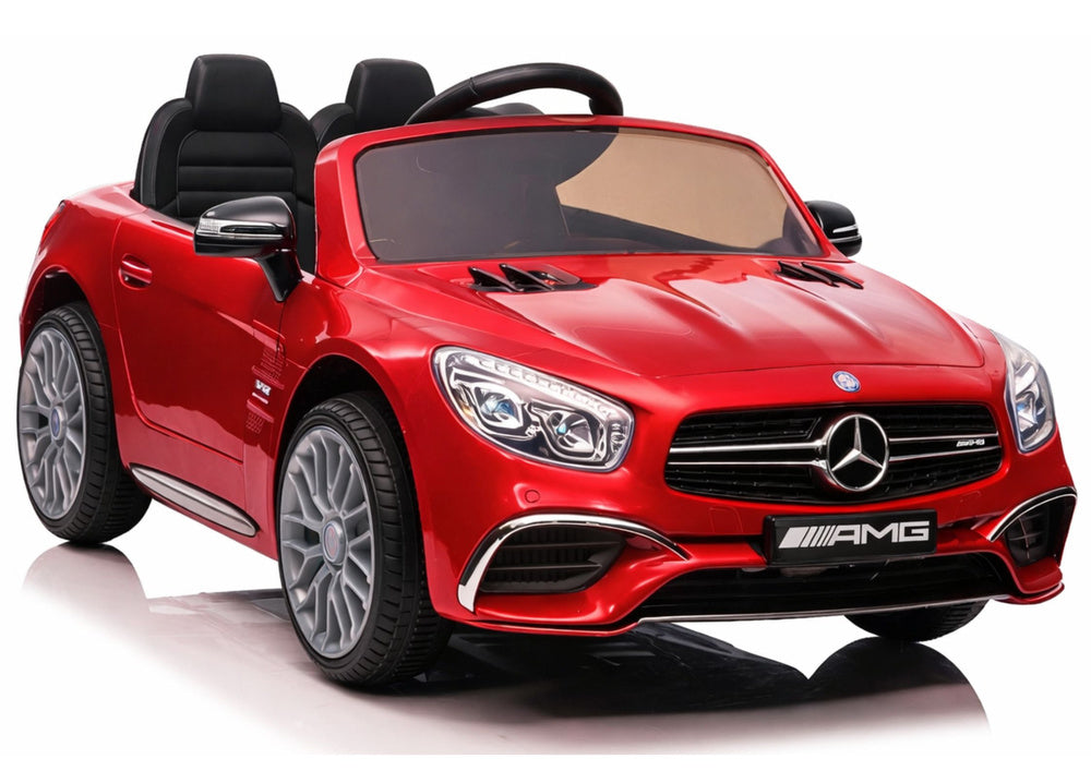 Elektrinis vaikiškas automobilis Mercedes SL65 S raudonas lakuotas LCD