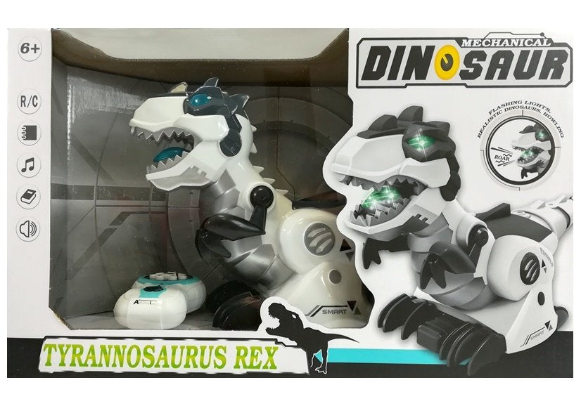 Interaktyvus dinozauras su nuotolinio valdymo pultu ir garsais