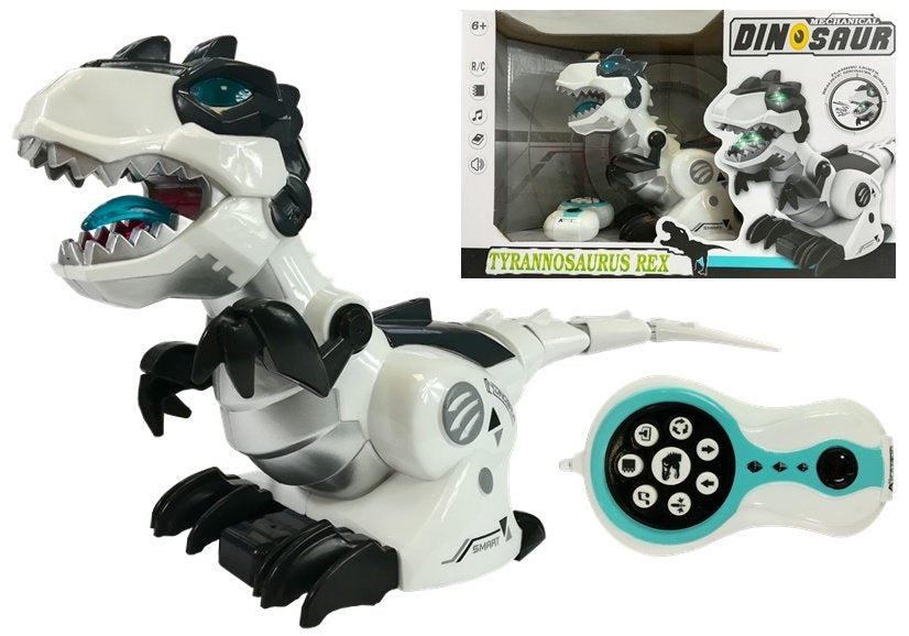 Interaktyvus dinozauras su nuotolinio valdymo pultu ir garsais
