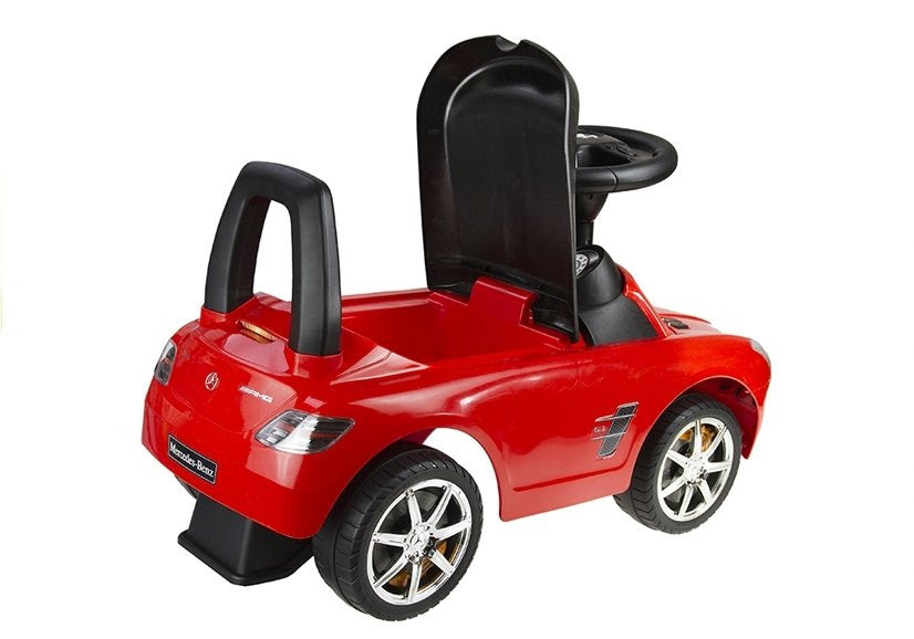 Mercedes-Benz raudonas vaikiškas stumdukas
