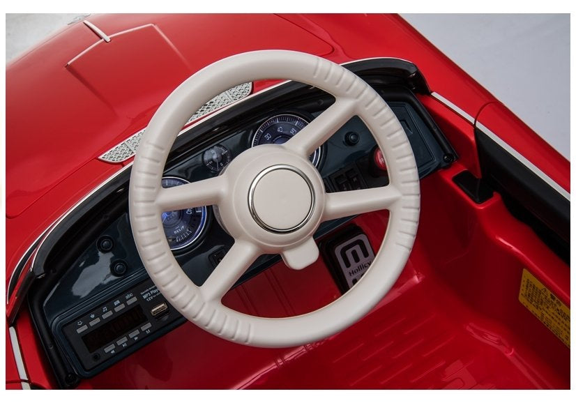 Elektrinis važiuojamas automobilis „BMW Retro“, raudonas