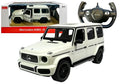Nuotoliniu būdu valdomas „Mercedes G63“ Rastar R/C visureigis, baltas 1:14