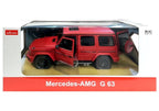 Nuotoliniu būdu valdomas „Mercedes G63“ Rastar R/C visureigis, raudonas