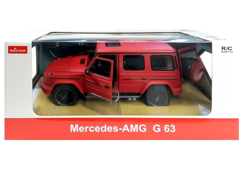 Nuotoliniu būdu valdomas „Mercedes G63“ Rastar R/C visureigis, raudonas