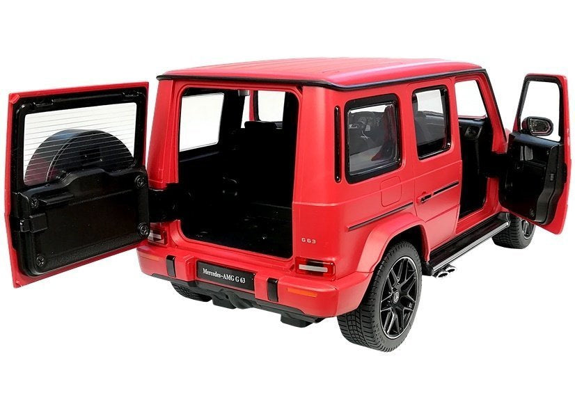 Nuotoliniu būdu valdomas „Mercedes G63“ Rastar R/C visureigis, raudonas