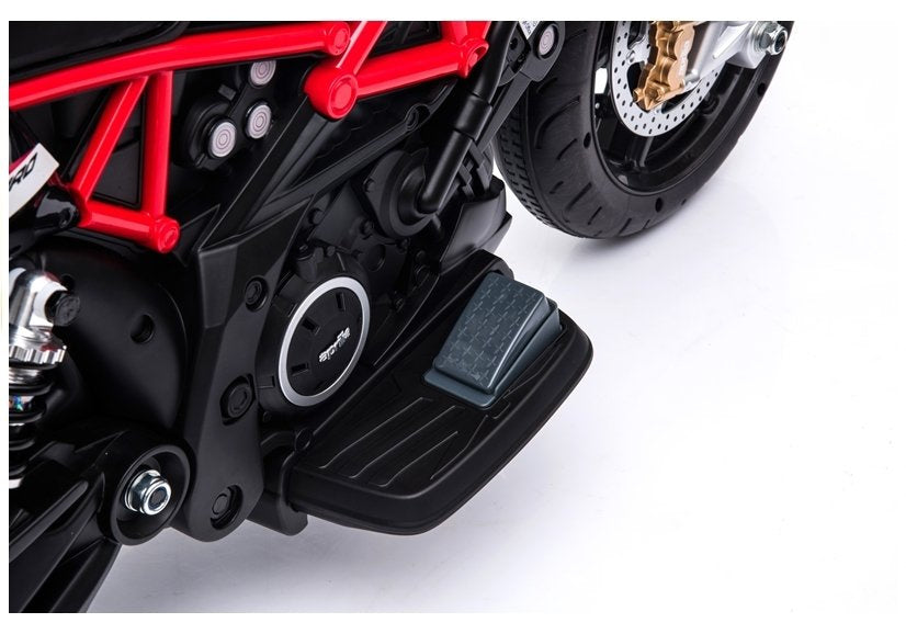 Elektrinis motociklas „Aprilia A007“ juodas su raudona