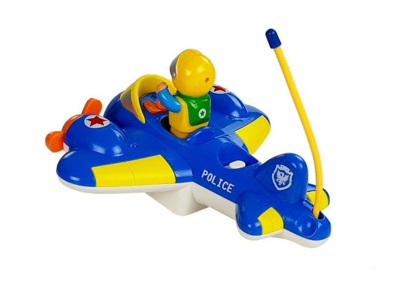 Vaikiškas R/C lėktuvas su nuotolinio valdymo pultu–vairu, mėlynas