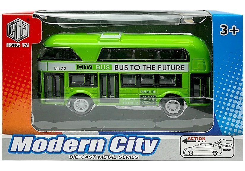 Stumdomų automobilių / autobusų rinkinys 4 spalvos