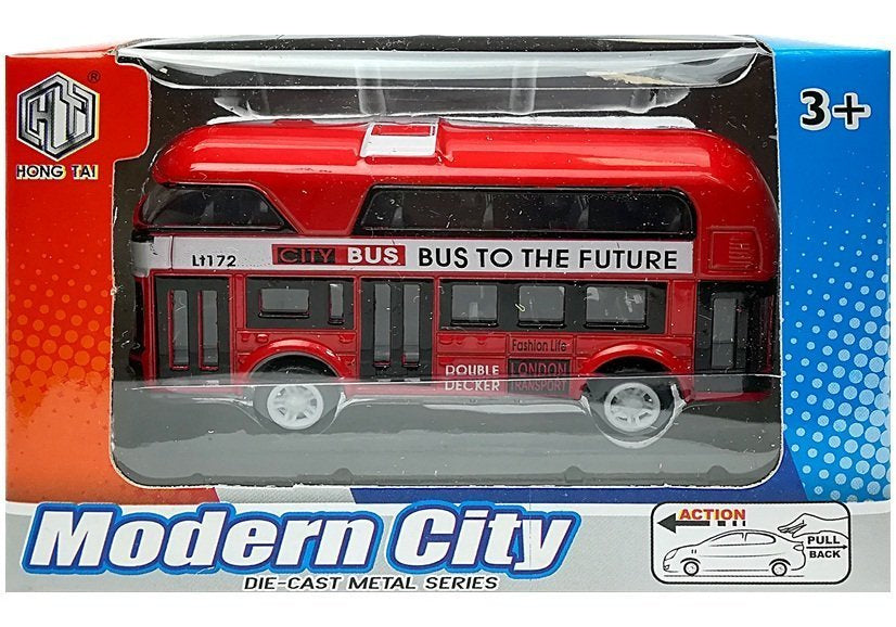 Stumdomų automobilių / autobusų rinkinys 4 spalvos