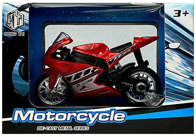 Sportinis motociklas su garsais 1:18 (4 spalvos)
